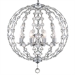 CWI Lighting Esia 8 Light Traditional Metal Chandelier in Chrome