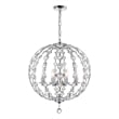 CWI Lighting Esia 8 Light Traditional Metal Chandelier in Chrome