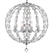 CWI Lighting Esia 8 Light Traditional Metal Chandelier in Chrome
