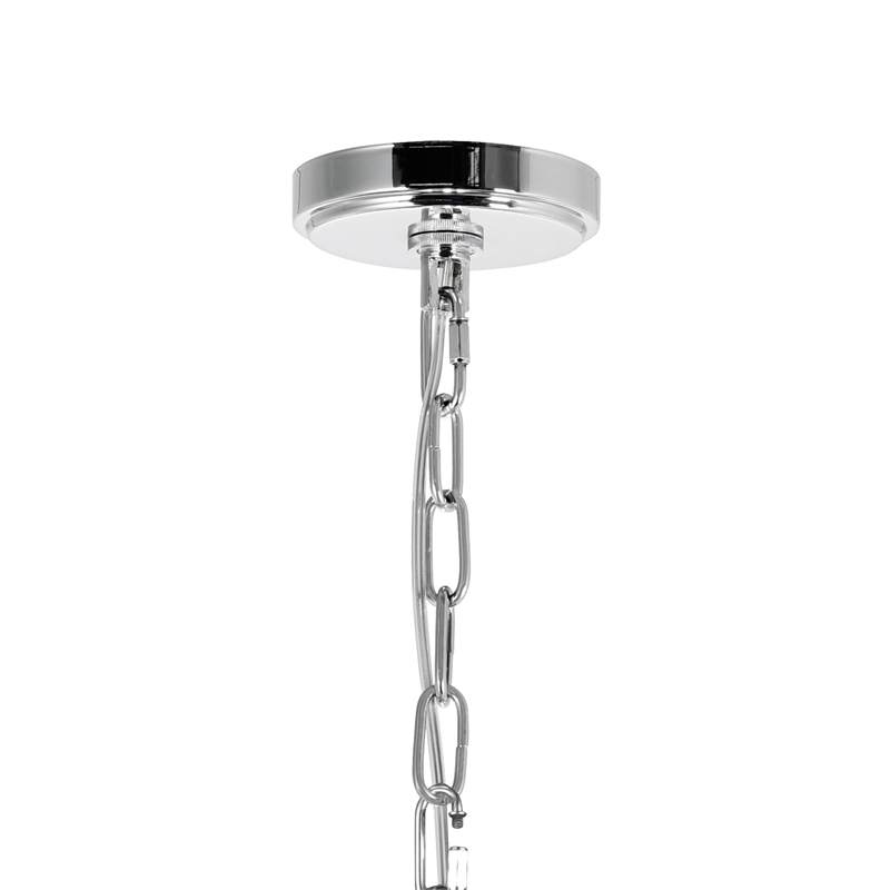 CWI Lighting Esia 8 Light Traditional Metal Chandelier in Chrome