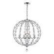 CWI Lighting Esia 8 Light Traditional Metal Chandelier in Chrome