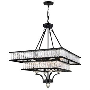 CWI Lighting Shalia 8 Light Traditional Metal Chandelier in Black