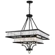 CWI Lighting Shalia 8 Light Traditional Metal Chandelier in Black