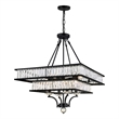 CWI Lighting Shalia 8 Light Traditional Metal Chandelier in Black