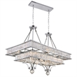 CWI Lighting Shalia 16 Light Traditional Metal Island Chandelier in Chrome
