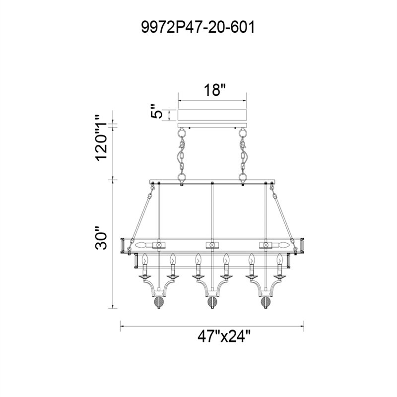 CWI Lighting Shalia 20 Light Traditional Metal Island Chandelier in Chrome