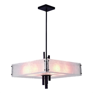 CWI Lighting Assunta 10 Light Contemporary Metal Chandelier in Black