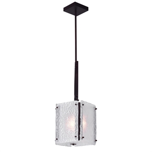 CWI Lighting Assunta 1 Light Contemporary Metal Pendant in Black