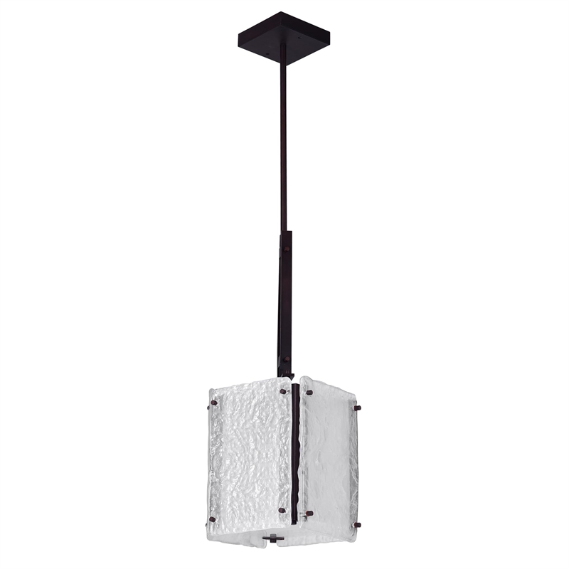 CWI Lighting Assunta 1 Light Contemporary Metal Pendant in Black
