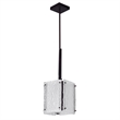 CWI Lighting Assunta 1 Light Contemporary Metal Pendant in Black
