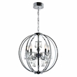CWI Lighting Abia 5 Light Up Contemporary Metal Chandelier in Chrome