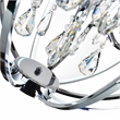 CWI Lighting Abia 5 Light Up Contemporary Metal Chandelier in Chrome