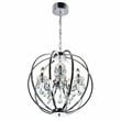 CWI Lighting Abia 5 Light Up Contemporary Metal Chandelier in Chrome