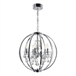 CWI Lighting Abia 5 Light Up Contemporary Metal Chandelier in Chrome