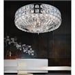 CWI Lighting Bloome 6 Light Contemporary Metal Bowl Flush Mount in Chrome