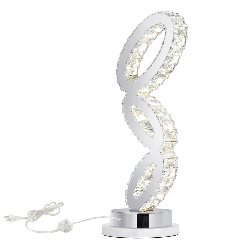 CWI Lighting Balanced Transitional Metal LED Table Lamp in Chrome