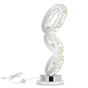 cwi lighting balanced transitional metal led table lamp in chrome