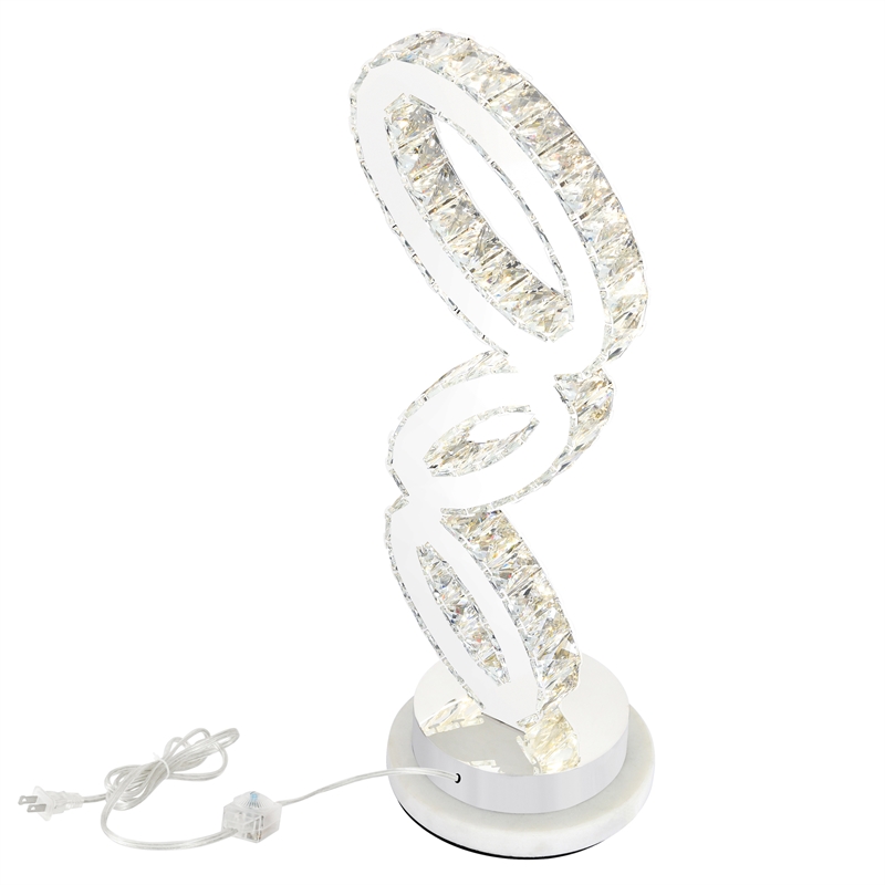 CWI Lighting Balanced Transitional Metal LED Table Lamp in Chrome