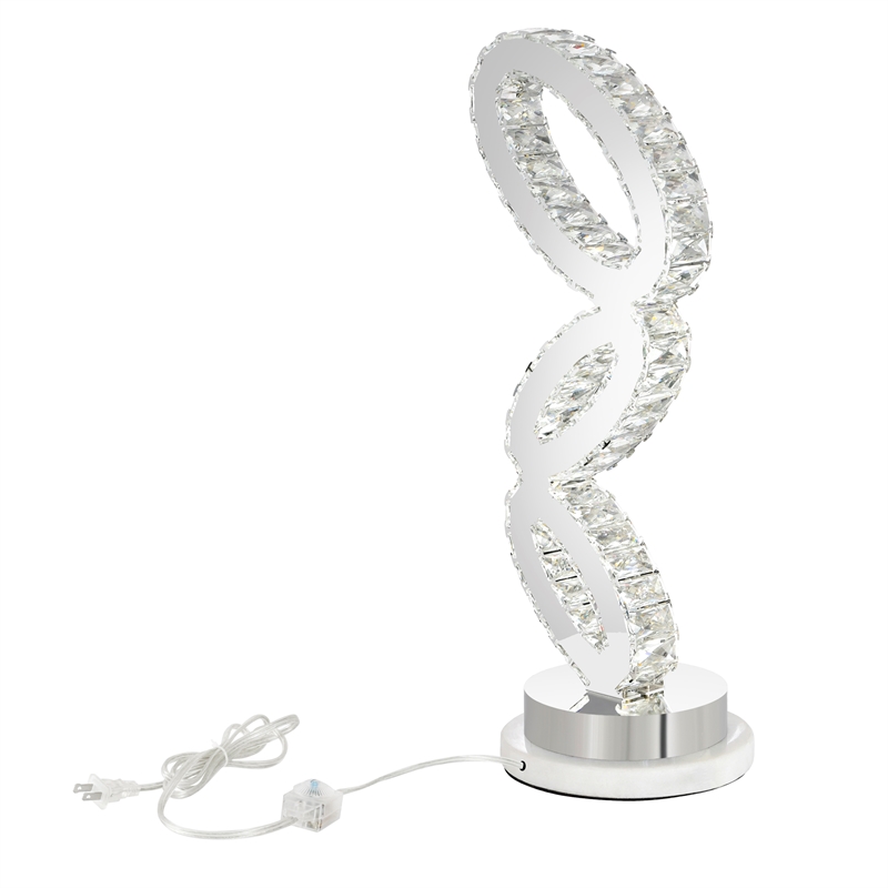 CWI Lighting Balanced Transitional Metal LED Table Lamp in Chrome