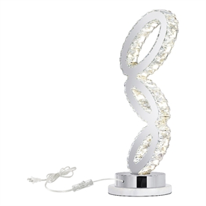 CWI Lighting Balanced Transitional Metal LED Table Lamp in Chrome