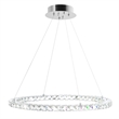 CWI Lighting Ring 1 Light Integrated LED Metal Chandelier in Chrome