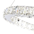 CWI Lighting Ring 1 Light Integrated LED Metal Chandelier in Chrome