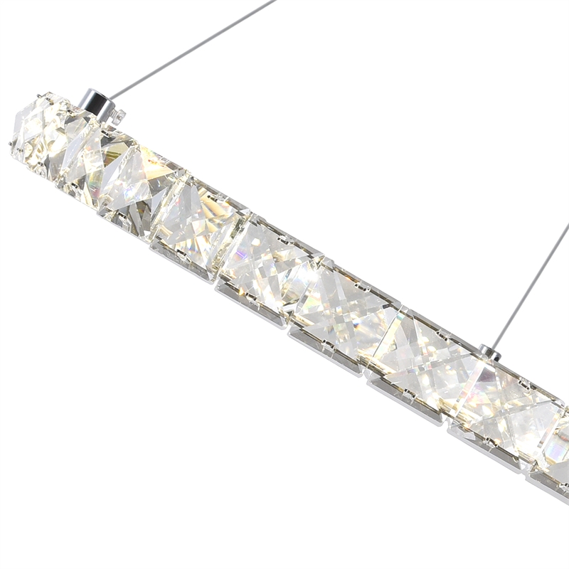 CWI Lighting Ring 1 Light Integrated LED Metal Chandelier in Chrome