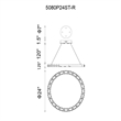 CWI Lighting Ring 1 Light Integrated LED Metal Chandelier in Chrome