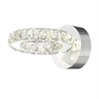 CWI Lighting Ring Transitional Metal LED Wall Sconce in Chrome