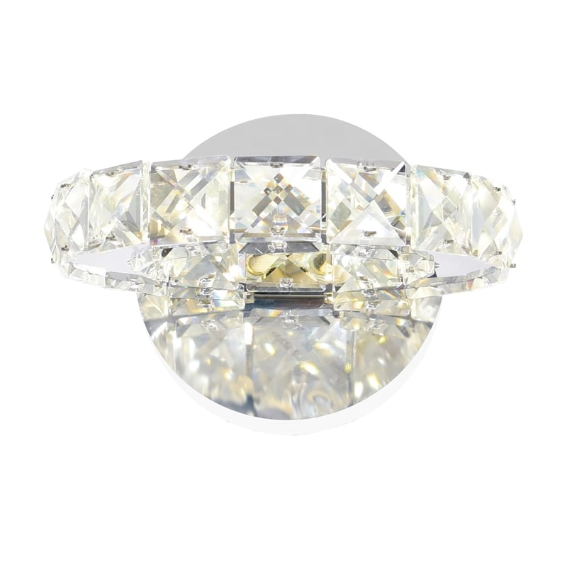 CWI Lighting Ring Transitional Metal LED Wall Sconce in Chrome