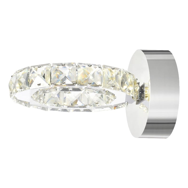 CWI Lighting Ring Transitional Metal LED Wall Sconce in Chrome