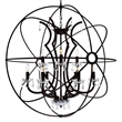 CWI Lighting Campechia 12 Light Up Farmhouse Metal Chandelier in Brown
