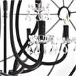 CWI Lighting Campechia 12 Light Up Farmhouse Metal Chandelier in Brown