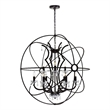 CWI Lighting Campechia 12 Light Up Farmhouse Metal Chandelier in Brown