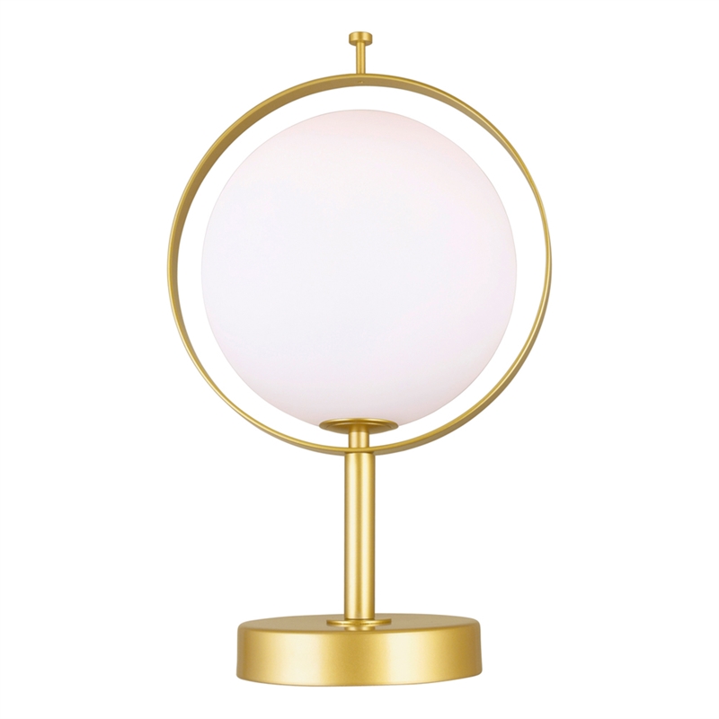 CWI Lighting Da Vinci 1 Light Contemporary Metal Table Lamp in Brass