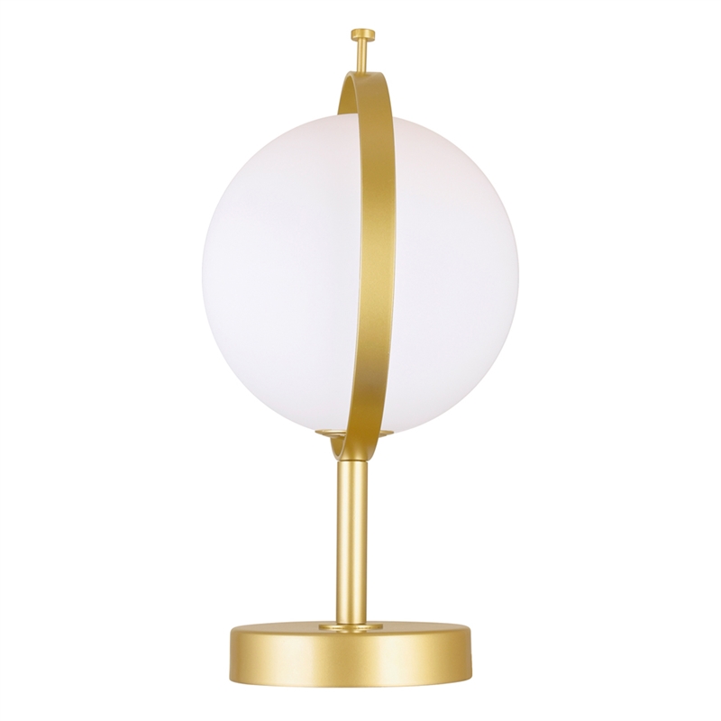 CWI Lighting Da Vinci 1 Light Contemporary Metal Table Lamp in Brass