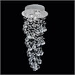 CWI Lighting Double Spiral 2 Light Metal Flush Mount in Chrome