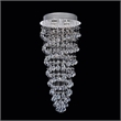 CWI Lighting Double Spiral 4 Light Metal Flush Mount in Chrome