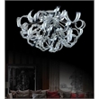 CWI Lighting Swivel 9 Light Contemporary Metal Flush Mount in Chrome