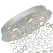 CWI Lighting Double Spiral 6 Light Metal Flush Mount in Chrome