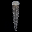 CWI Lighting Double Spiral12 Light Metal Flush Mount in Chrome