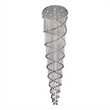 CWI Lighting Double Spiral12 Light Metal Flush Mount in Chrome