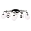 CWI Lighting Element 9 Light Contemporary Metal Flush Mount in Polished Nickel