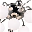 CWI Lighting Element 9 Light Contemporary Metal Flush Mount in Polished Nickel