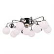 CWI Lighting Element 9 Light Contemporary Metal Flush Mount in Polished Nickel