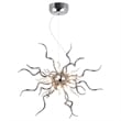 CWI Lighting Twist 15 Light Contemporary Metal Chandelier in Chrome