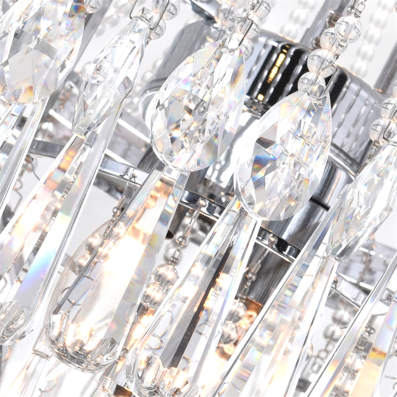 CWI Lighting Vast 13 Light Down Transitional Metal Chandelier in Chrome