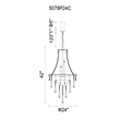 CWI Lighting Vast 13 Light Down Transitional Metal Chandelier in Chrome
