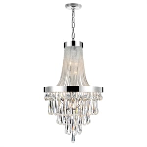 CWI Lighting Vast 13 Light Down Transitional Metal Chandelier in Chrome