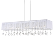 CWI Lighting Water Drop 17 Light Metal Chandelier with Drum Shade in Chrome